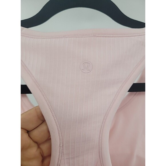 Lululemon Eb To Street Racerback Crop Top In Pink Mist  Sz 12 NWT - Picture 6 of 6